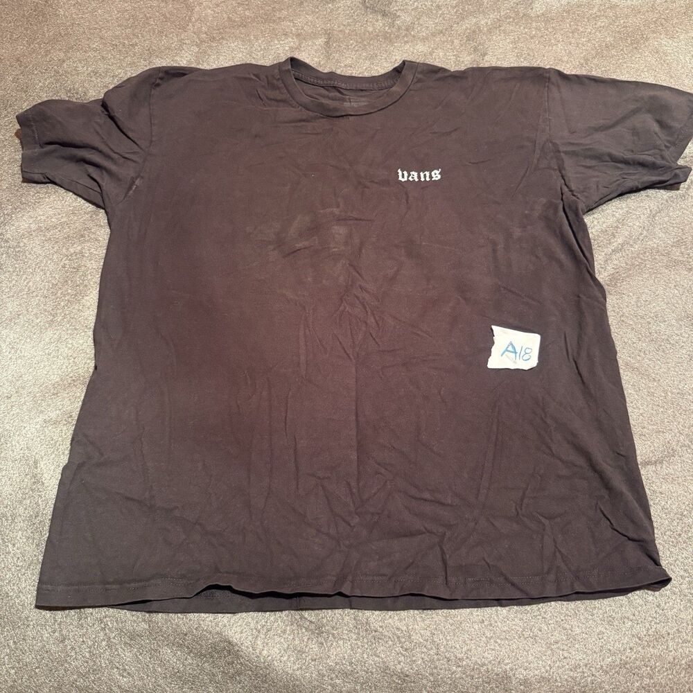 Vans Mens TShirt XL Extra Large Black Playing Card King of Spade Tee Shirt